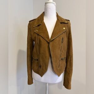 Saint Laurent Tan Suede Leather Jacket